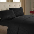 100% polyester microfiber stripe sheet set 4pcs